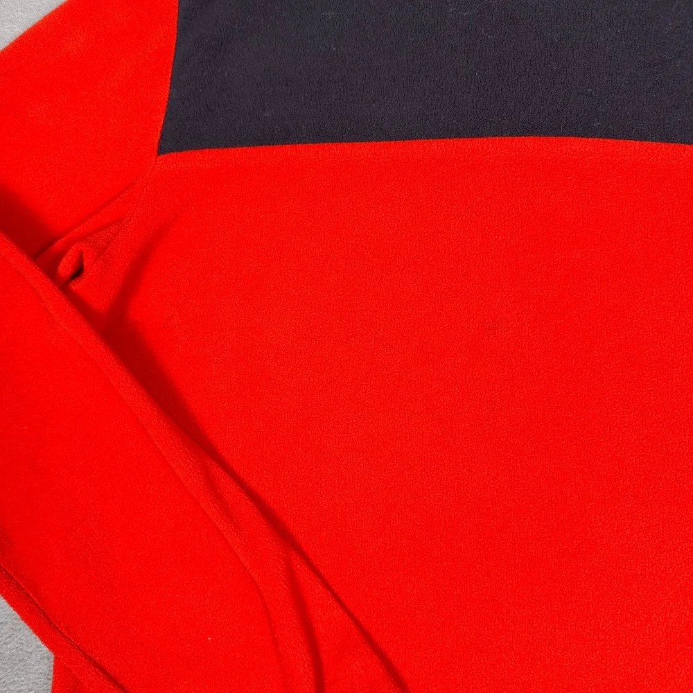 The North Face Mens TKA 100 Glacier Quarter Zip Fleece Orange Black M